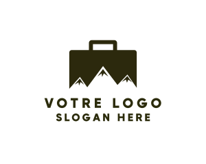 Himalayas - Travel Suitcase Mountain logo design