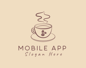 Hot Coffee - Coffee Bean Espresso logo design