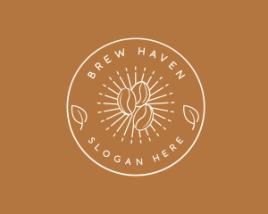 Brew - Cafe Coffee Beans logo design