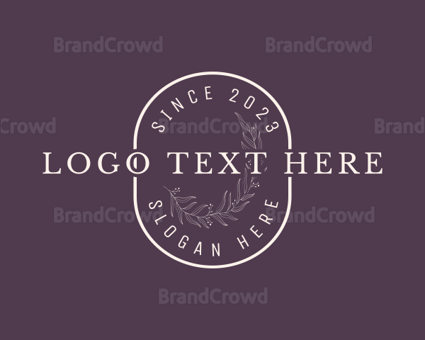 Boutique Floral Wordmark Logo