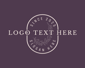 Brush Stroke - Boutique Floral Wordmark logo design