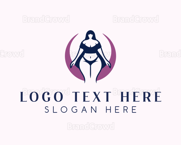 Sensual Underwear Woman Logo