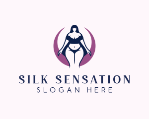 Sensual Underwear Woman logo design