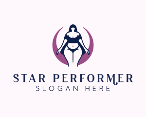 Entertainer - Sensual Underwear Woman logo design