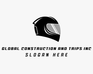 Race - Motorcycle Helmet Rider logo design