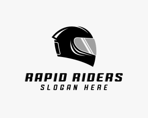 Motorcycle Helmet Rider logo design