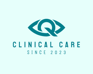 Eye Clinic Letter Q logo design