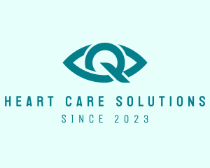 Eye Clinic Letter Q logo design