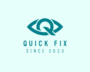 Eye Clinic Letter Q logo design