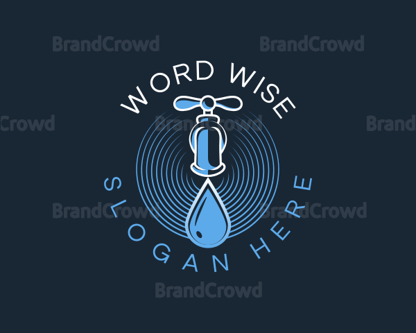 Faucet Water Droplet Logo