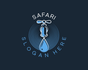 Faucet Water Droplet Logo