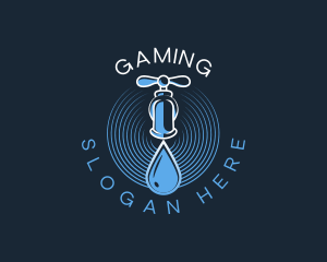 Faucet Water Droplet Logo