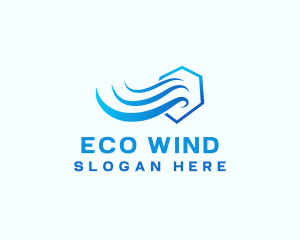 HVAC Cooling Wind logo design