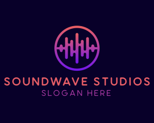 Recording - Music Soundwave Club logo design