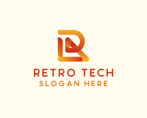 Modern Tech Letter R logo design