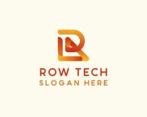 Modern Tech Letter R logo design