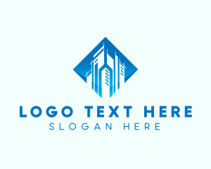 Blueprint - Architect Building Contractor logo design