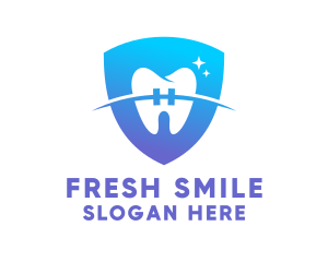 Toothpaste - Orthodontist Dental Clinic Shield logo design
