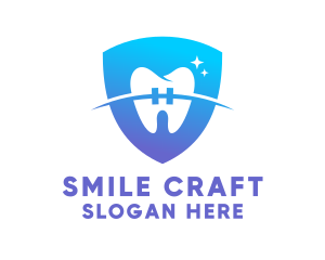 Orthodontist - Orthodontist Dental Clinic Shield logo design