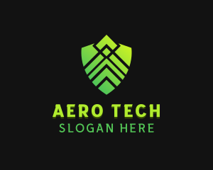 Shield Technology Security logo design