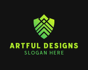 Shield Technology Security logo design