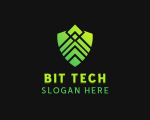 Shield Technology Security logo design