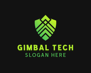 Shield Technology Security logo design