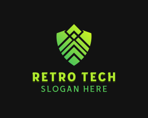 Shield Technology Security logo design