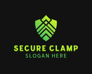 Shield Technology Security logo design