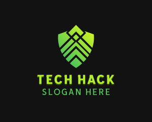 Shield Technology Security logo design