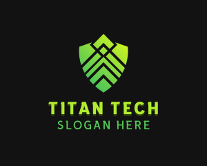 Shield Technology Security logo design