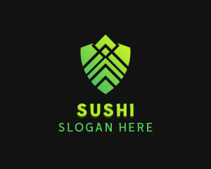 Shield Technology Security logo design