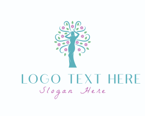 Goddess - Floral Woman Goddess logo design