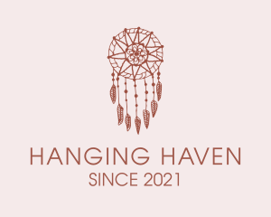 Brown Dreamcatcher Macrame  logo design