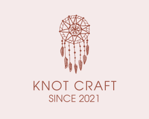 Macrame - Brown Dreamcatcher Macrame logo design