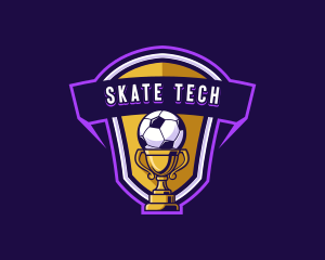 Trophy Soccer Sports Logo