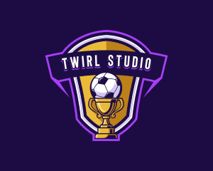 Trophy Soccer Sports Logo