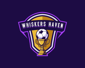 Trophy Soccer Sports Logo