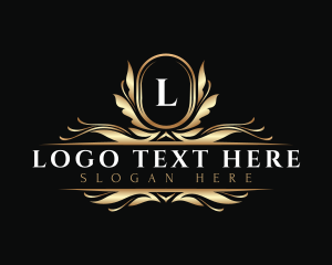 High End - Floral Decorative Crest logo design