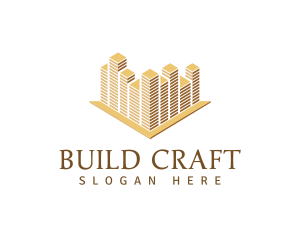 Golden Building Architecture logo design