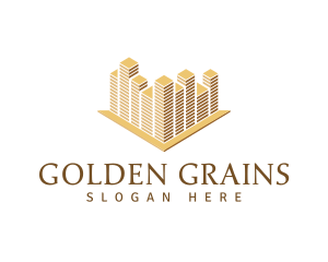 Golden Building Architecture logo design