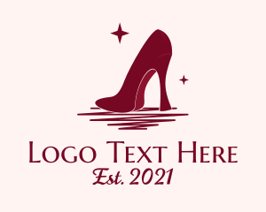 High Heels - Sparkle Stiletto Shoes logo design