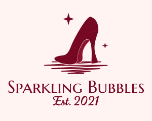 Sparkling - Sparkle Stiletto Shoes logo design