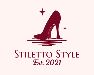 Stiletto - Sparkle Stiletto Shoes logo design