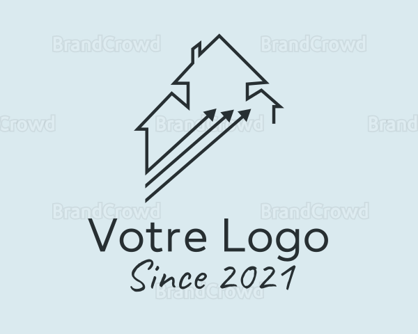 Minimalist Arrow House Logo