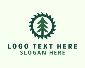 Forester - Pine Tree Saw Blade logo design