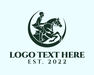 Racing - Green Horse Racer logo design