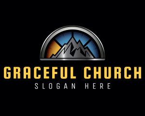 Peak - Mountain Travel Gauge logo design