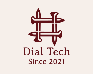 Dial - Nail Carpentry Hashtag logo design