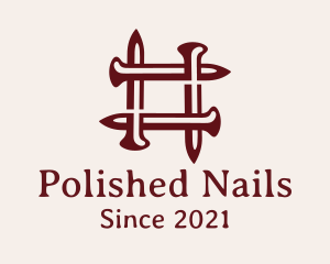 Nail Carpentry Hashtag logo design